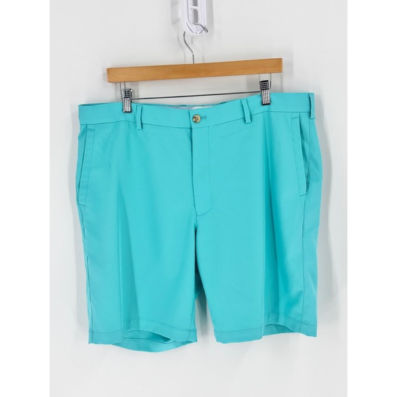Peter Millar Other - Peter Millar Salem Performance Short Mens 38 Teal Blue Golf 9 Inch Inseam